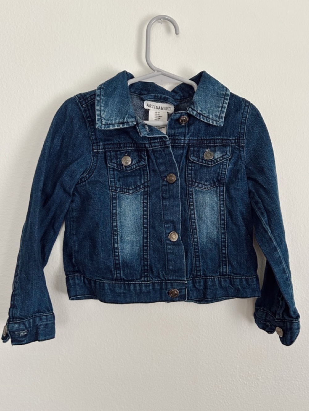 Artisan Ny Girls' Blue Denim Button-Up Jacket